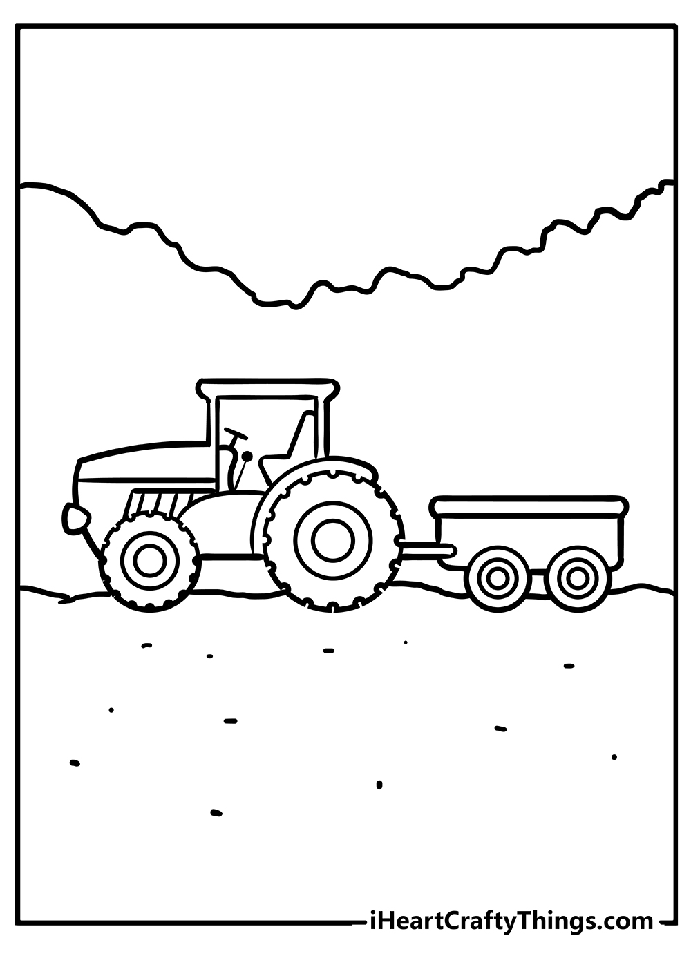 Tractor coloring pages free printables