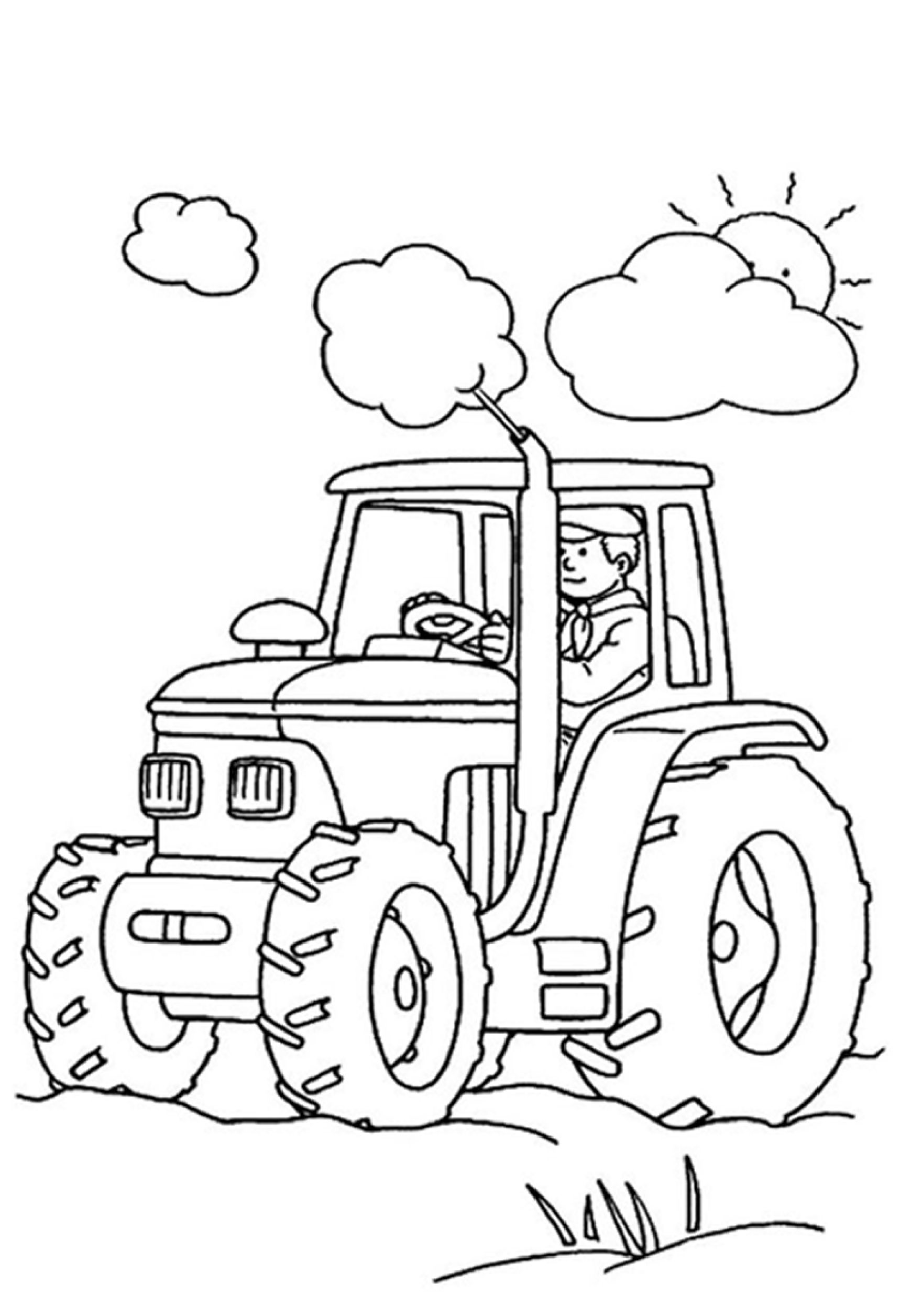 Coloring pages tractor coloing pages