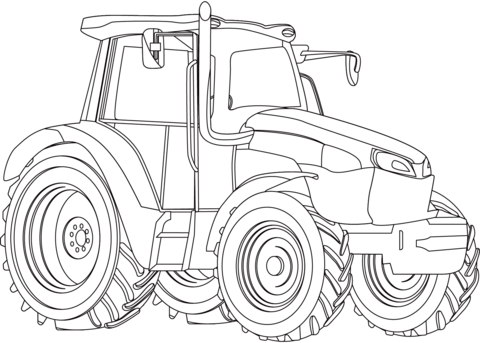 Tractor coloring page free printable coloring pages