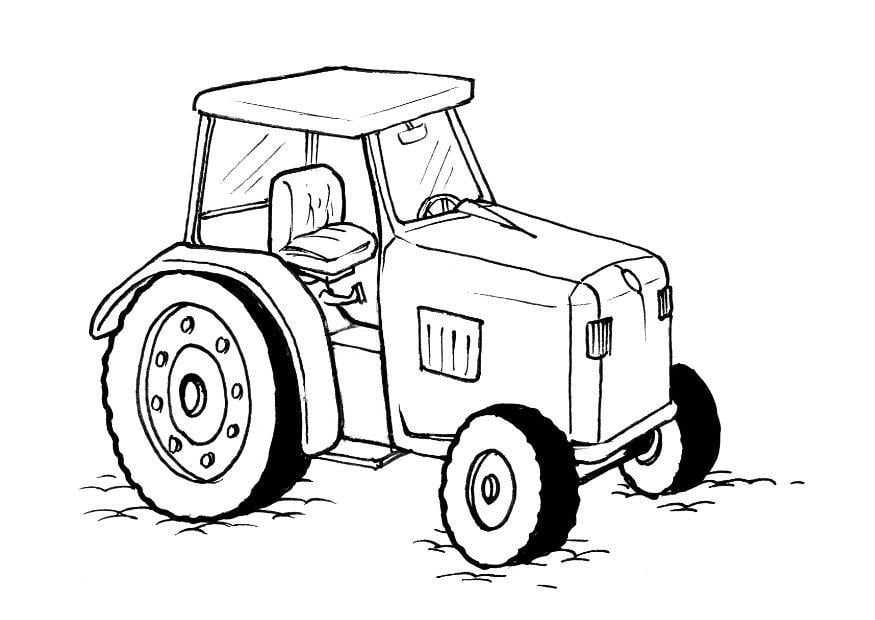 Coloring page tractor