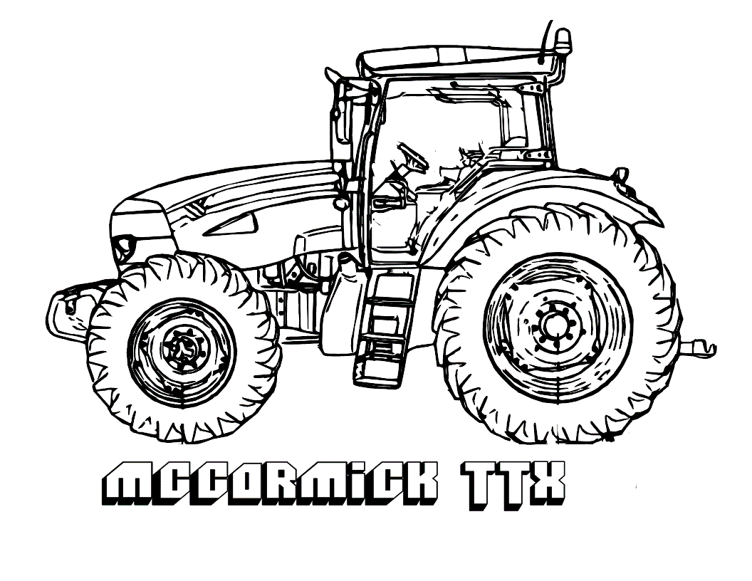 Free printable tractor coloring pages for kids