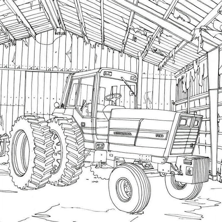 Art of the tractor coloring book paperback