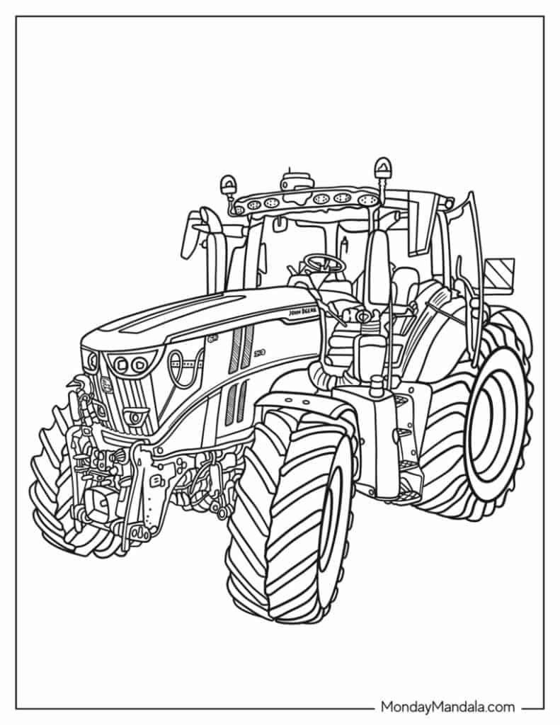 John deere coloring pages free pdf printables