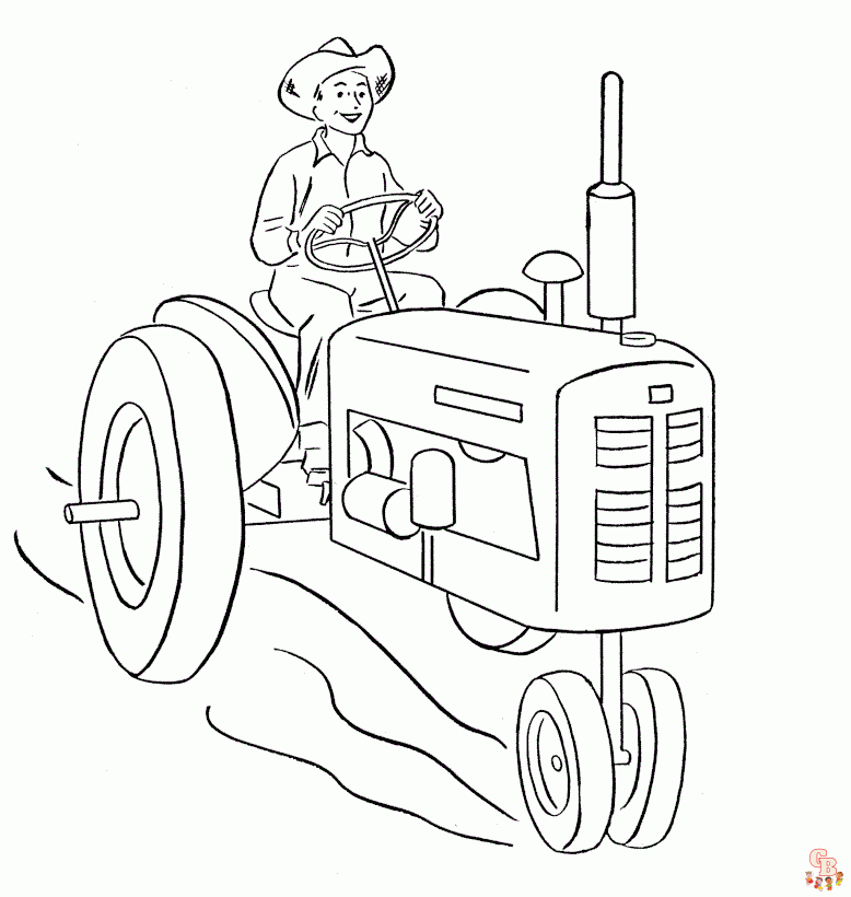 Tractor coloring pages for kids