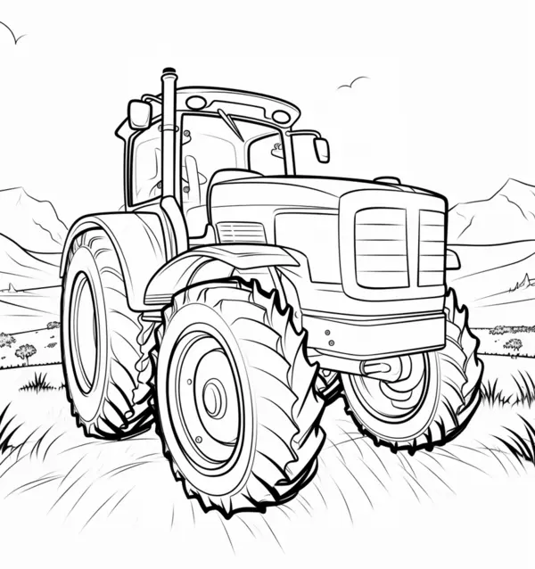 Ðï big tractor in a field