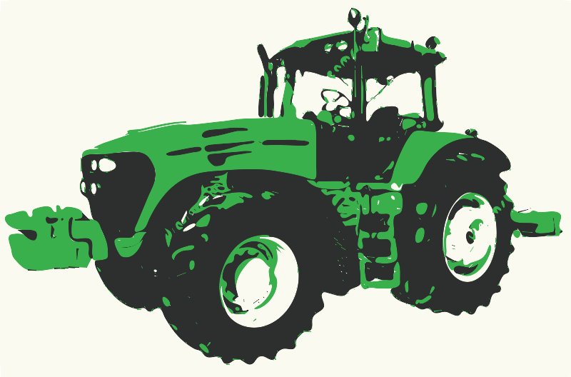 Tractor stencil in layers