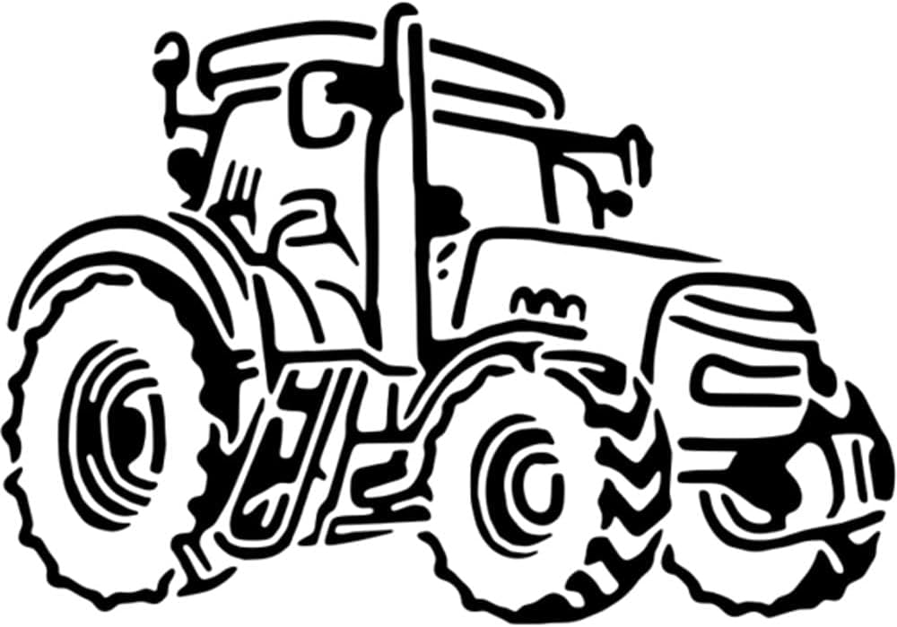 A farm tractor wall stenciltemplate ws home kitchen