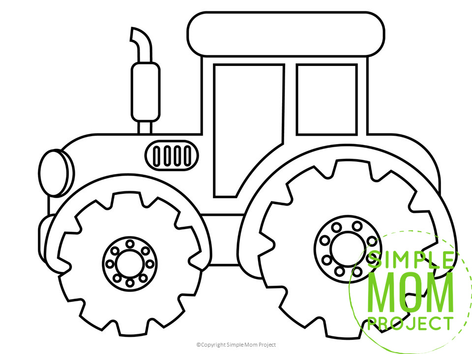 Free printable tractor template â simple mom project