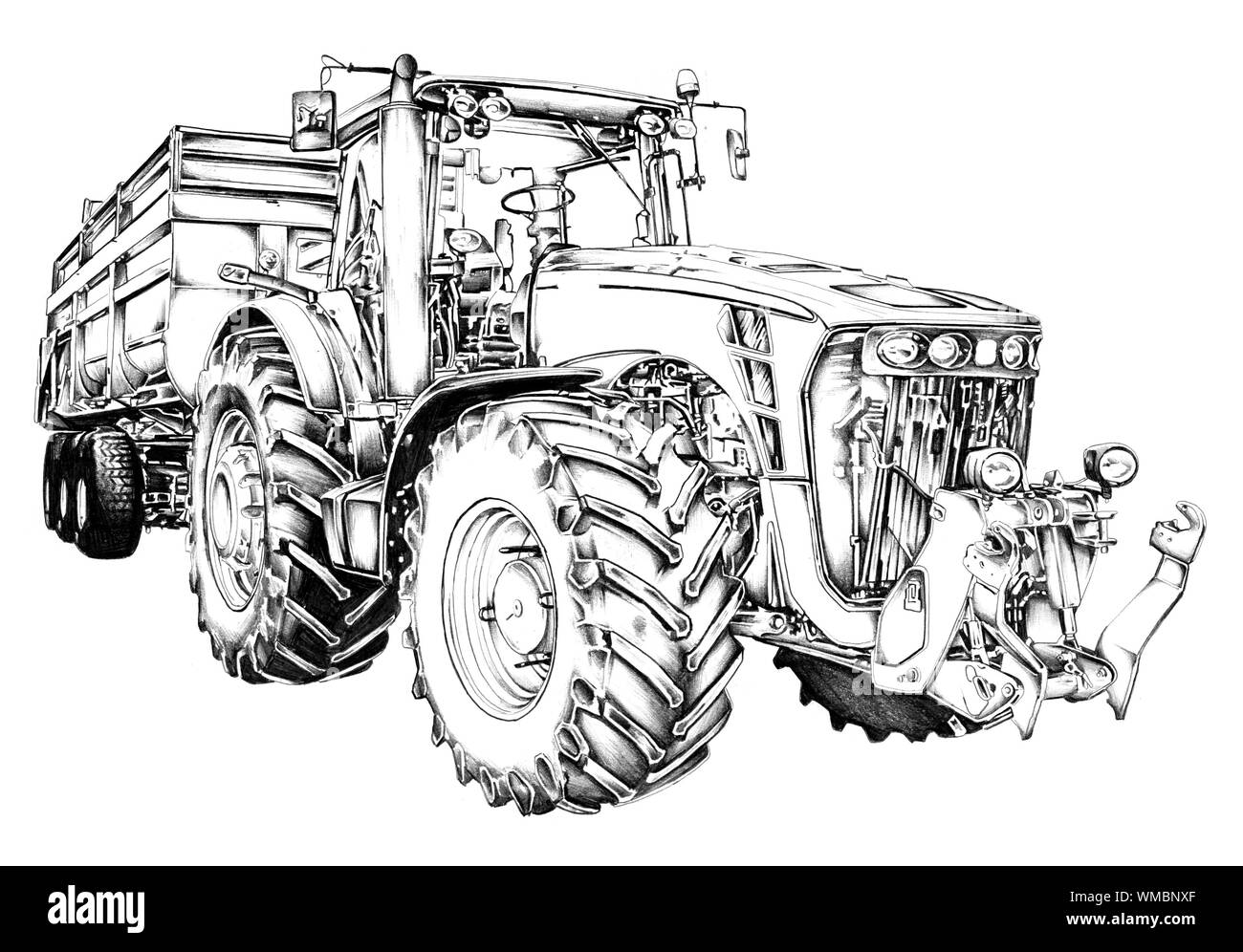 Tractor art black and white stock photos images