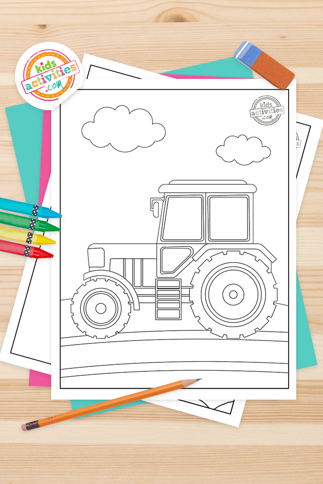 Free printable tractor coloring pages kids activities blog