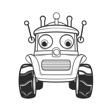 Cartoon tractor coloring page outline sketch drawing vector realistic tractor drawing realistic tractor outline realistic tractor sketch png and vector with transparent background for free download