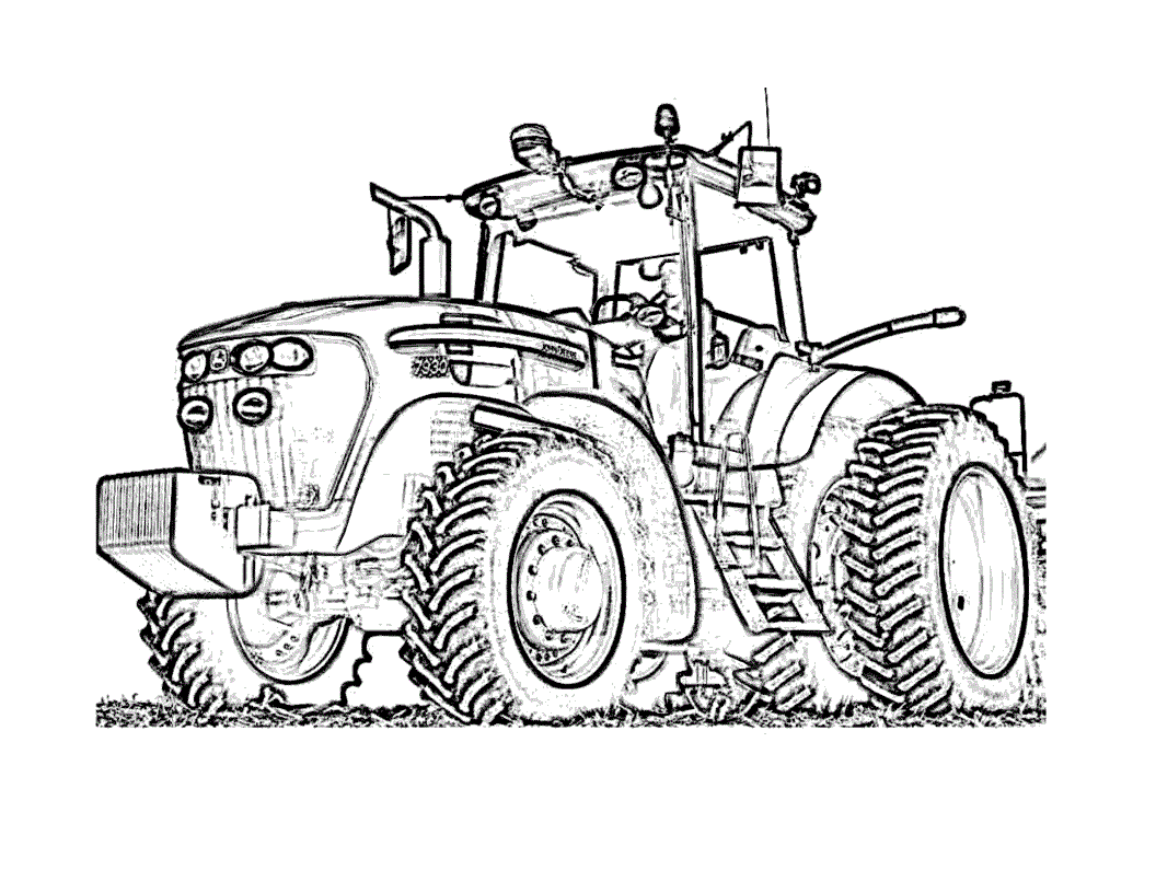 Free printable tractor coloring pages for kids