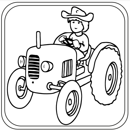 Farm coloring pages booklet barn tractor bine hay wagon lawn mower made by teachers