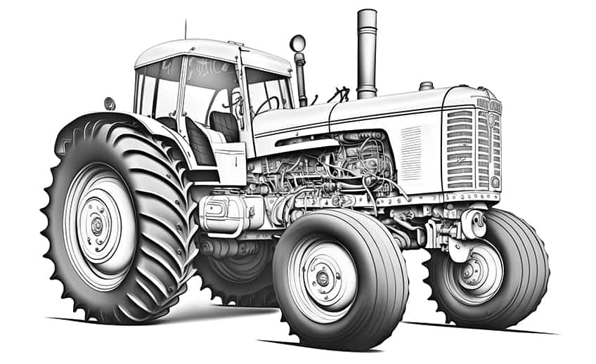 Tractor coloring pages