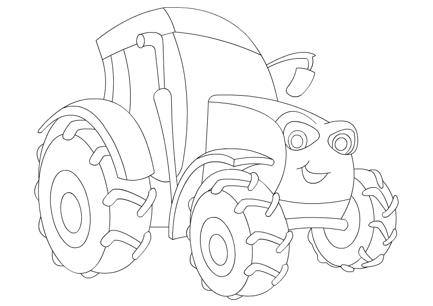 Color a tractor free coloring pages for kids