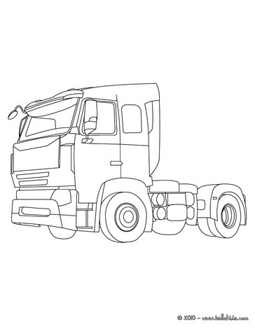 Tractor trailer coloring pages