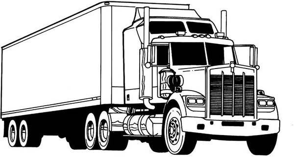 Semi truck coloring pages truck coloring pages semi trucks big trucks