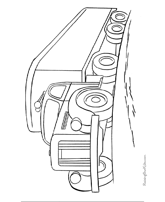 Semi truck coloring page tractor trailer