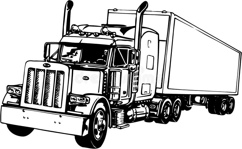 Tractor trailer stock illustrations â tractor trailer stock illustrations vectors clipart