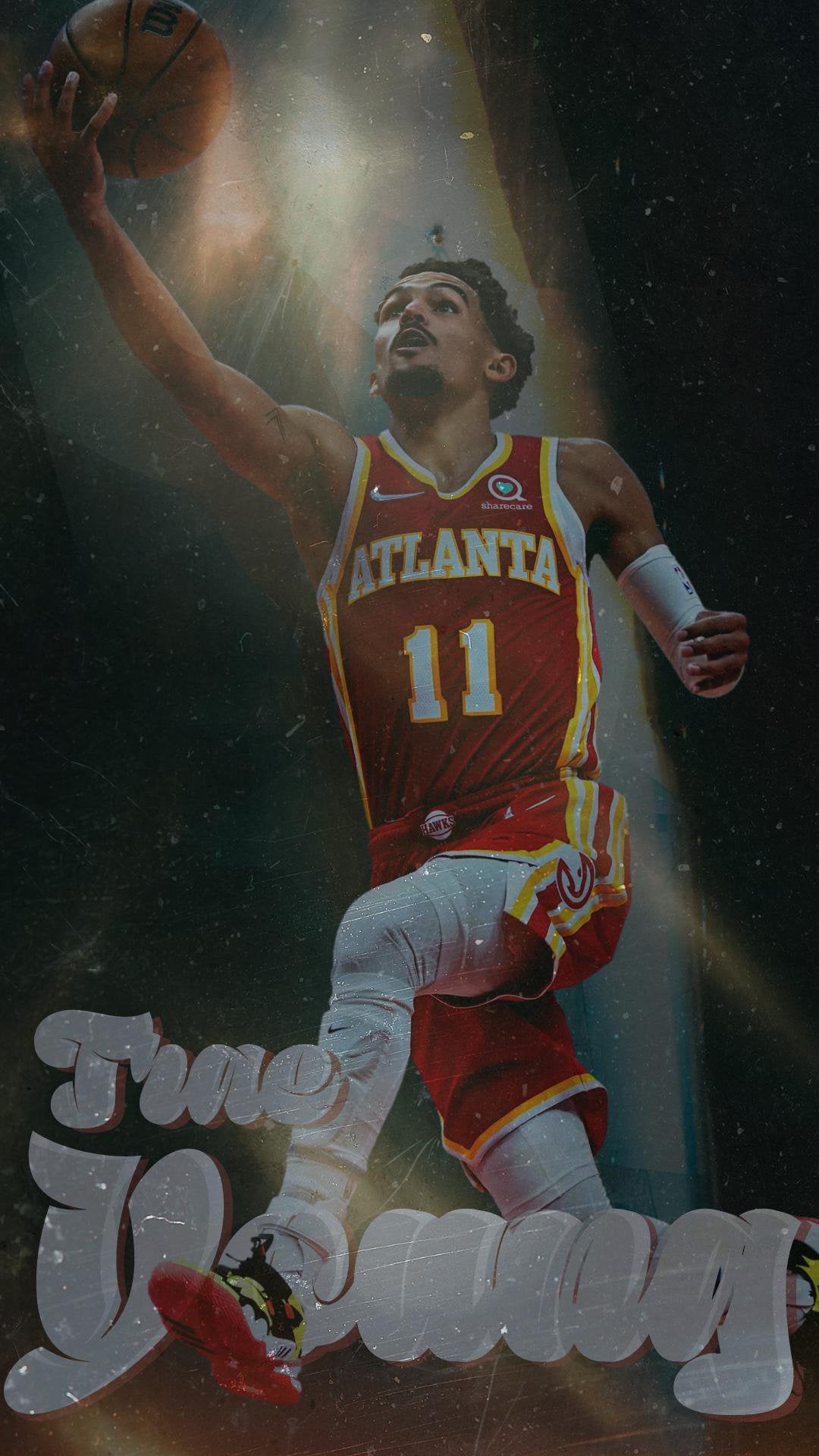 Wallpaper Trae Young Sticker for Sale by DeniaFarras