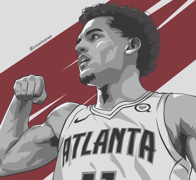 بوعّوف on X: #Wallpaper - Trae Young B&W : #TrueToAtlanta