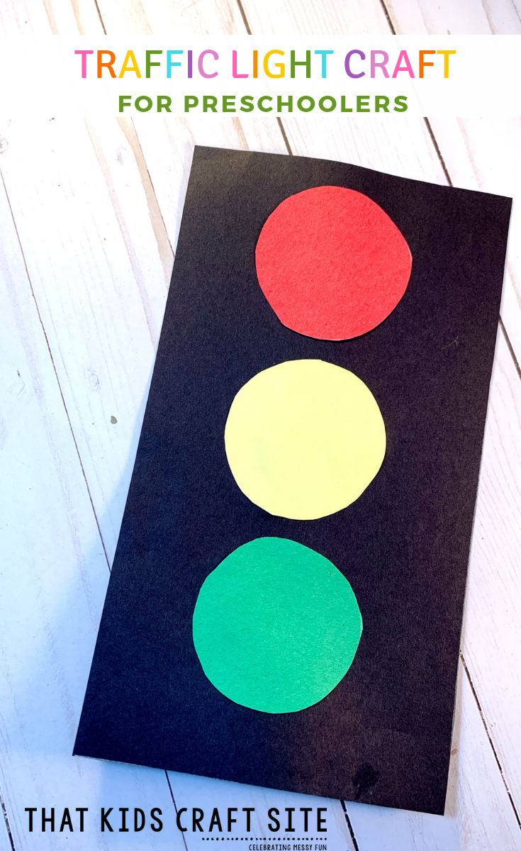 Traffic light craft for preschoolers