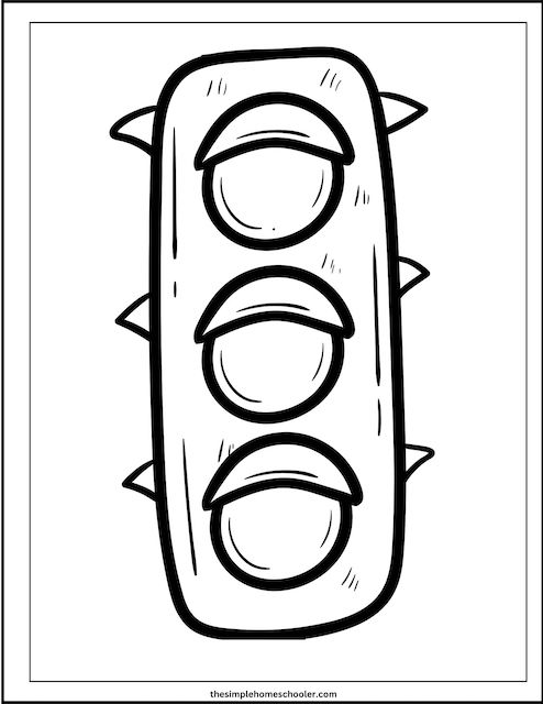 Terrific traffic light coloring pages free easy print