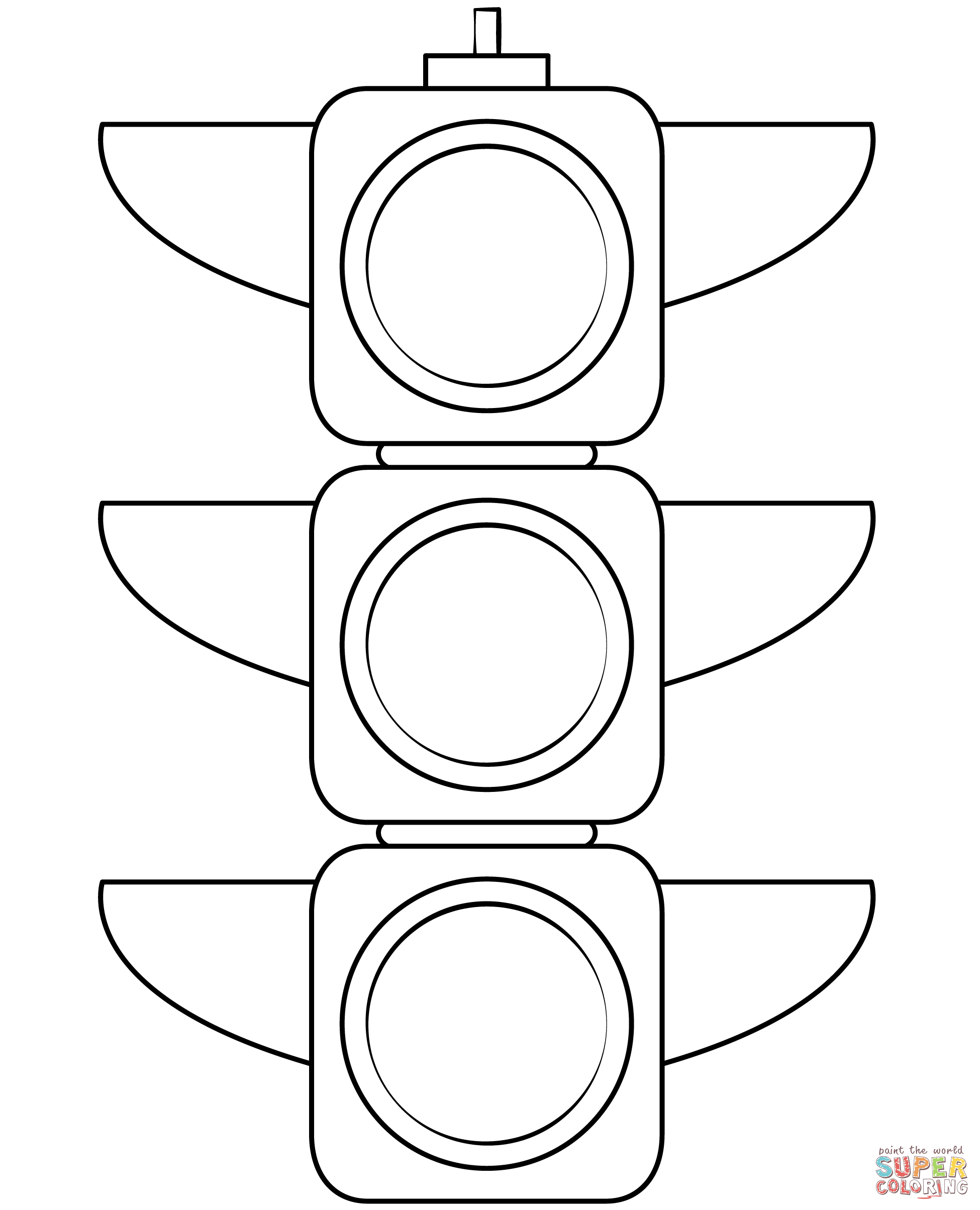 Traffic light coloring page free printable coloring pages