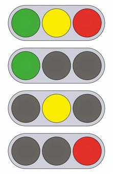 Free vectors traffic light illustration color set