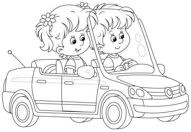 Coloring book car stock photos pictures royalty