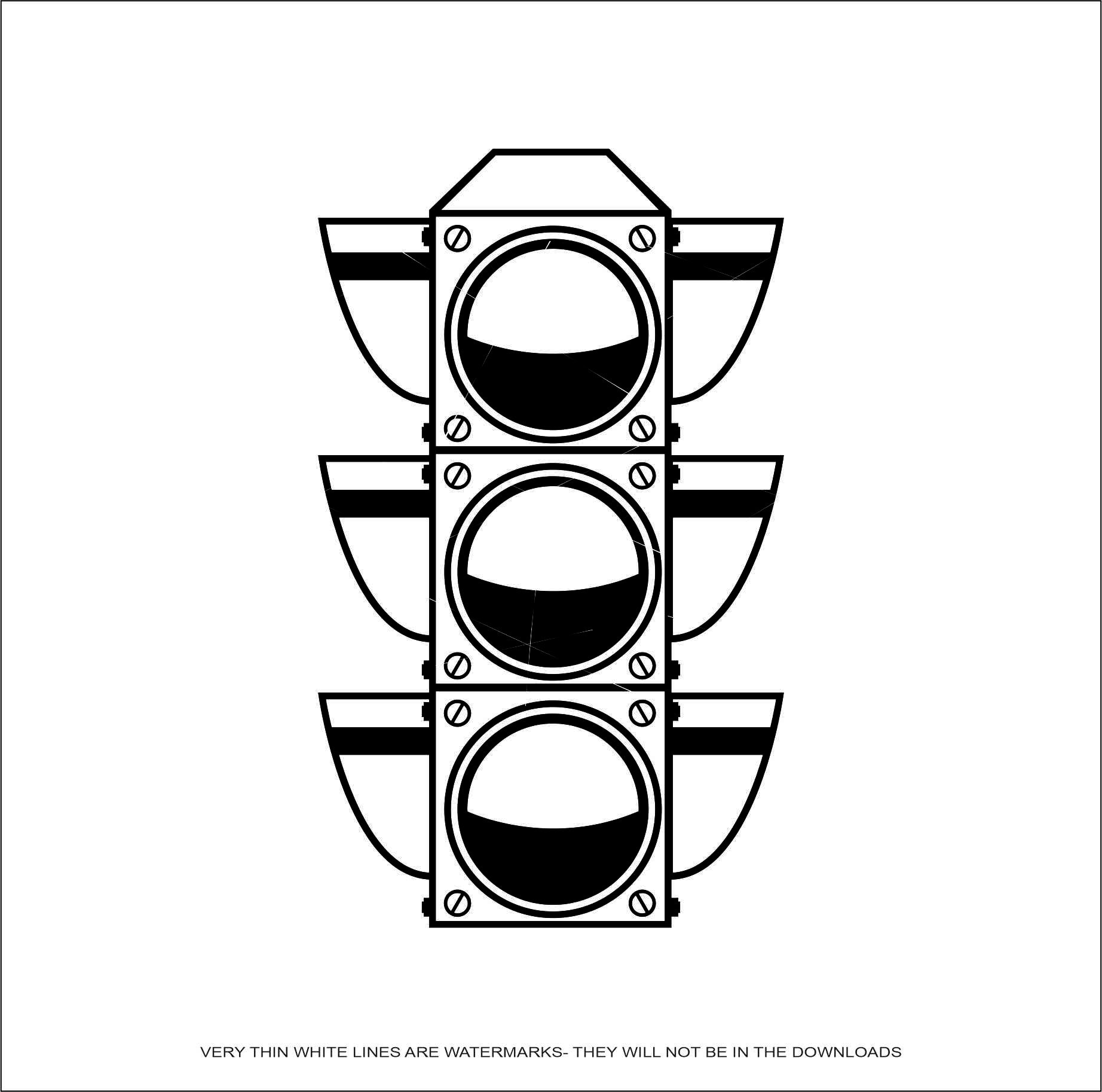 Traffic light signal stoplights control traffic intersections red yellow green clip art digital download epsdxfpngjpegsvg instant download