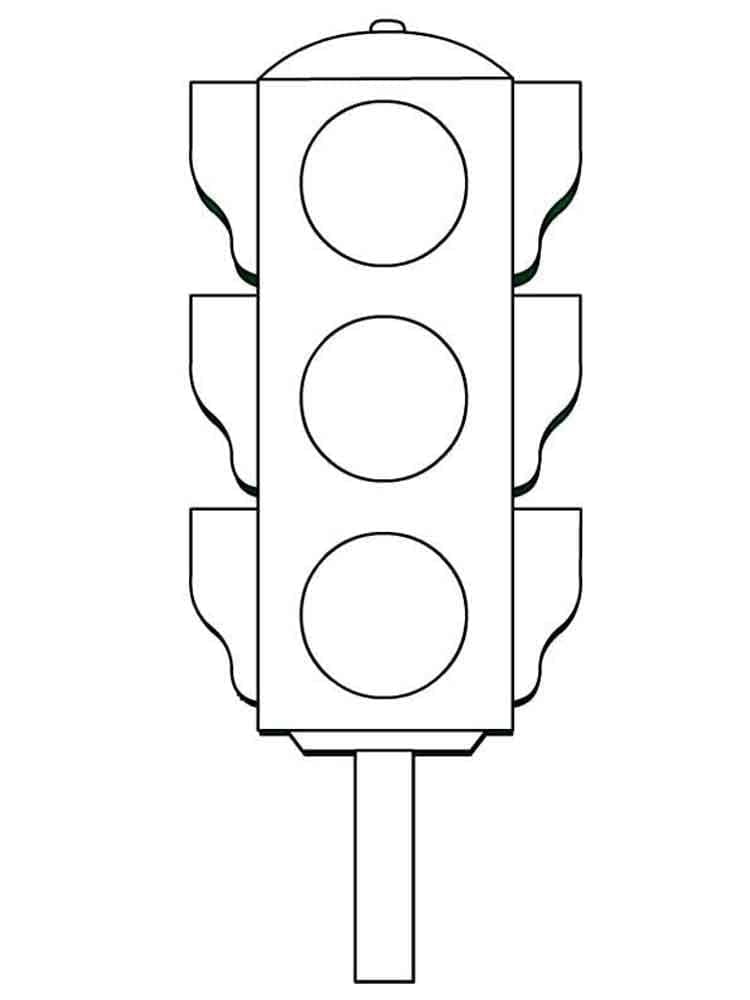 Traffic light to color coloring page semãforo dia do transito educaãão para o transito