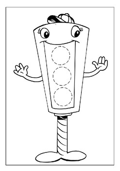 Learn road safety with our printable traffic lights coloring sheets pages