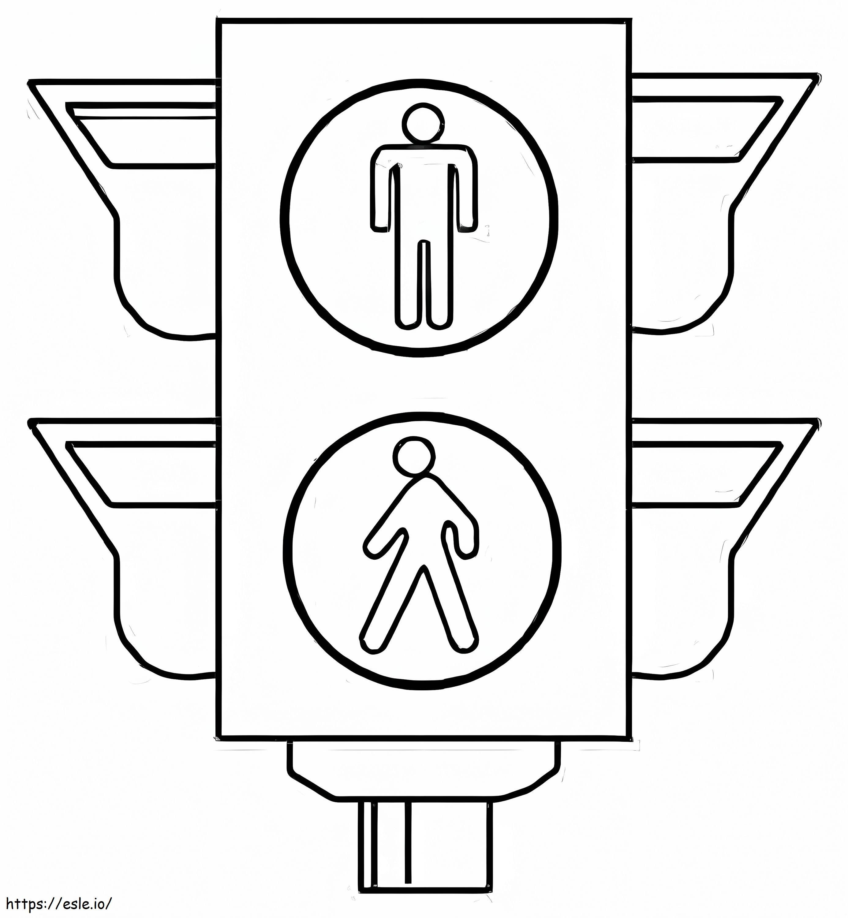 Print traffic light coloring page