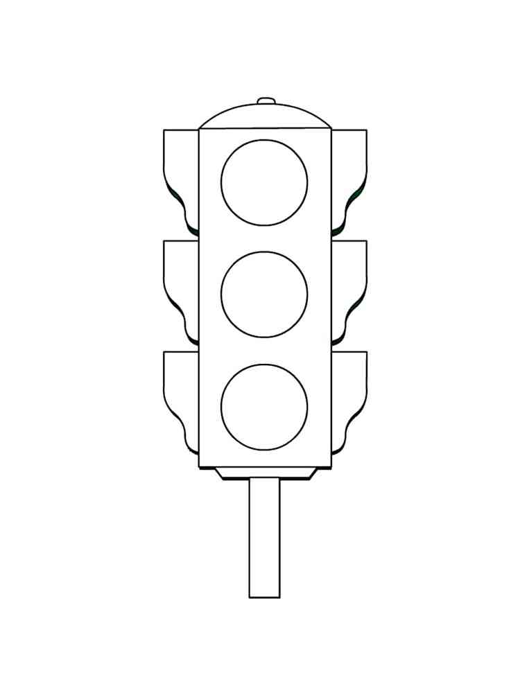 Traffic lights coloring pages