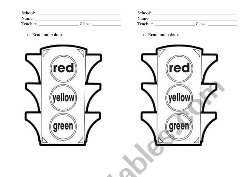 Traffic light to colour