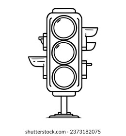 Hundred coloring pages traffic lights royalty