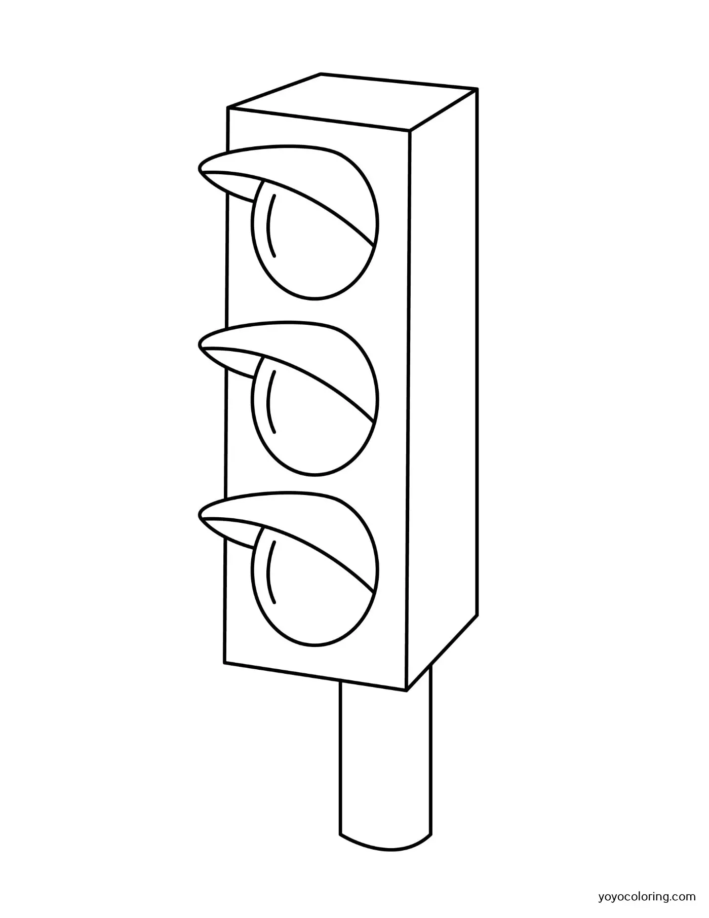 Traffic light coloring pages á printable painting template