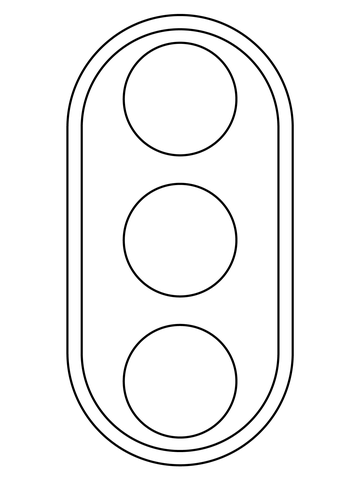 Vertical traffic light coloring page free printable coloring pages