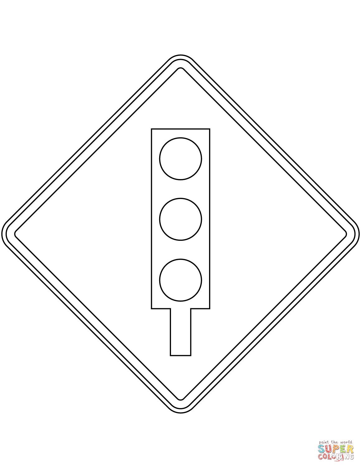 Traffic lights sign in mexico coloring page free printable coloring pages