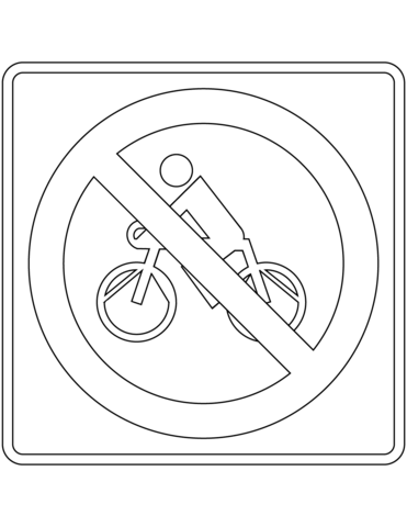 No bicycles sign in mexico coloring page free printable coloring pages