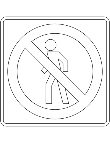 No pedestrians sign in mexico coloring page free printable coloring pages