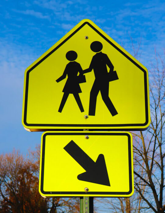 School crossing sign what does it mean