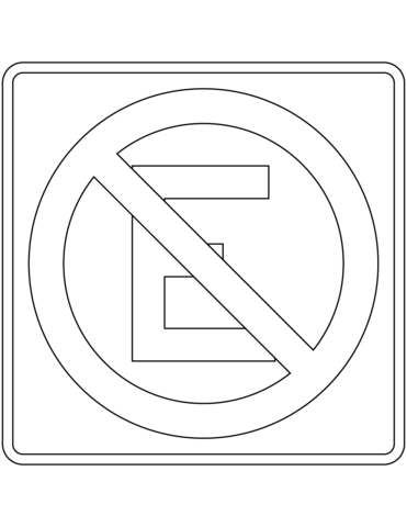 No parking sign in mexico coloring page free printable coloring pages