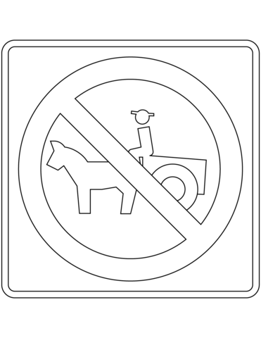 No animal powered vehicles sign in mexico coloring page free printable coloring pages