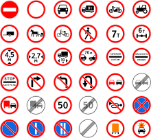 Prohibitory traffic sign