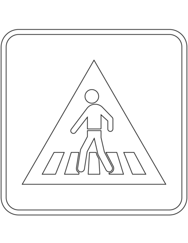 Pedestrian crossing sign in portugal coloring page free printable coloring pages