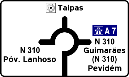 Road and traffic signs in portugal