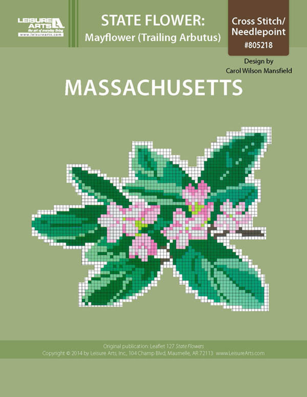 Massachusetts mayflower trailing arbutus epattern