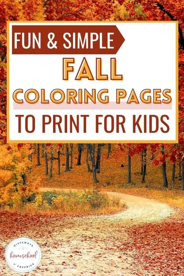 Fun and simple fall coloring pages to print for kids